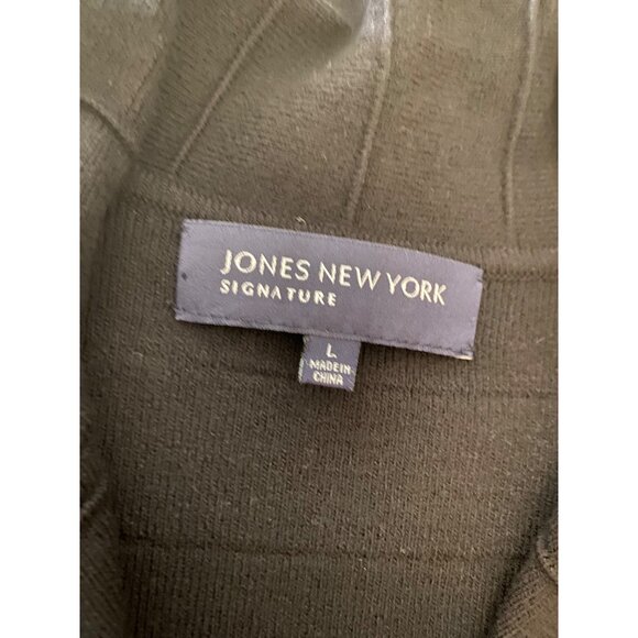 Jones New York Signature Black Blazer Jacket Textured Buttons & Pockets Large - Picture 4 of 10